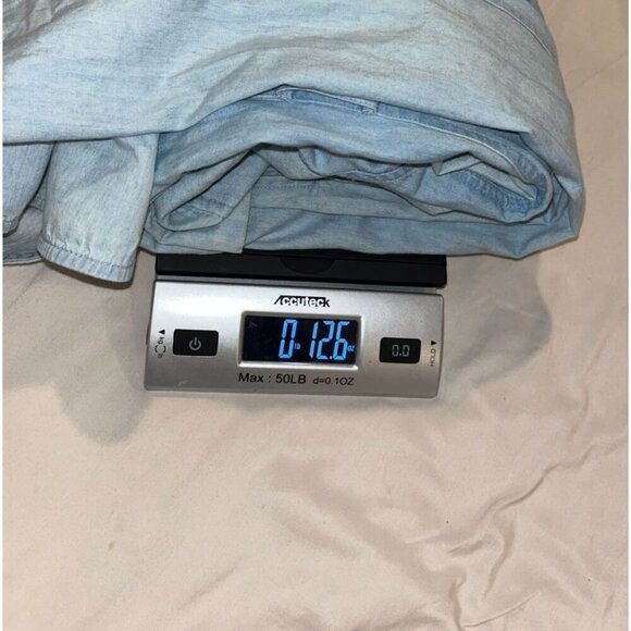 Equipment Femme Blue Delaney Chambray Button-Down Shirt Dress Women's Size L - Picture 9 of 9